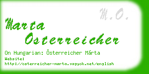 marta osterreicher business card